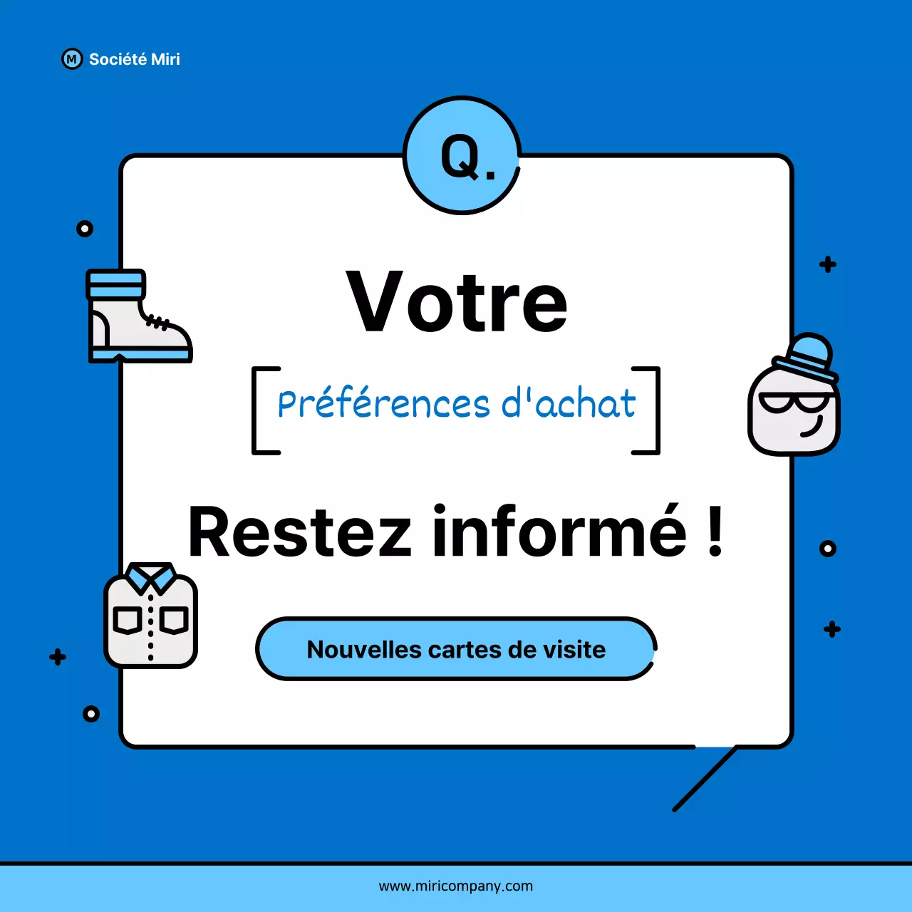 Proposition minimaliste de pitch d'entreprise en bleu et bleu clair