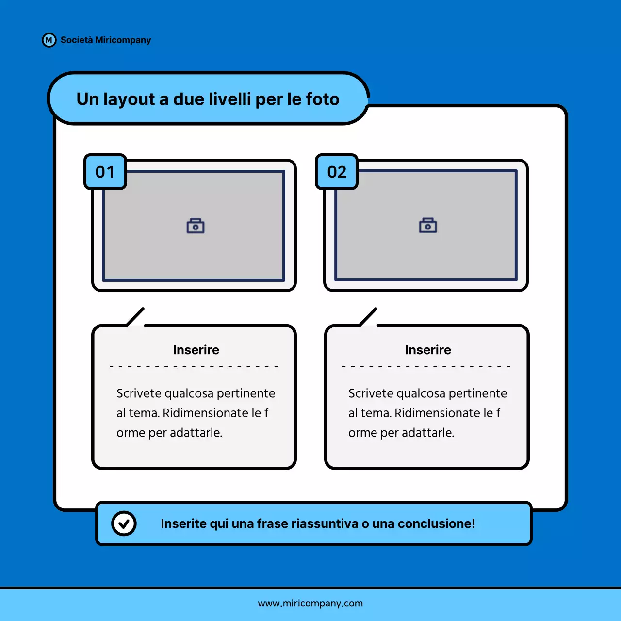Proposta di pitch aziendale minimalista in blu e azzurro