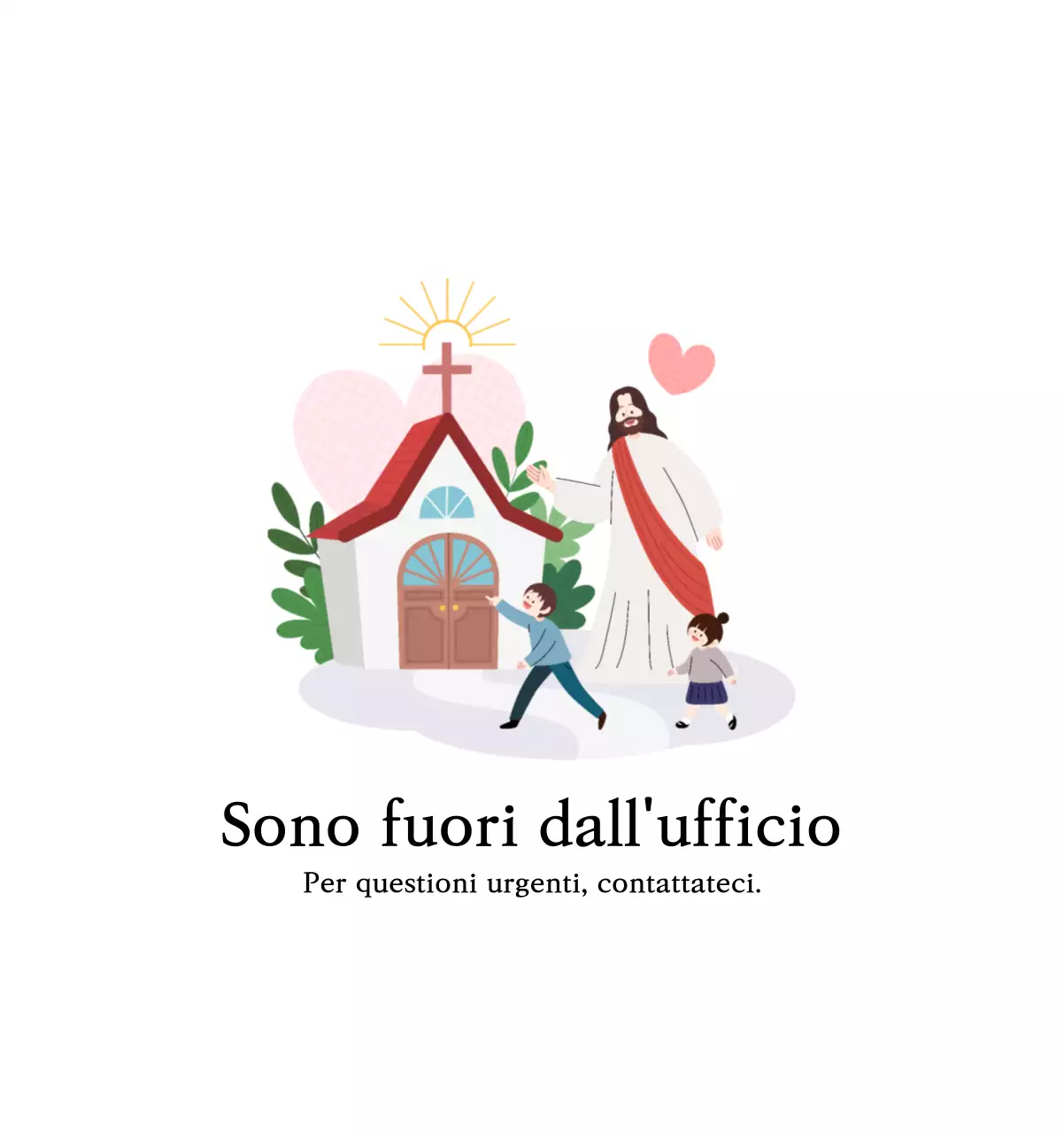 Chiese con simpatiche illustrazioni dai colori caldi