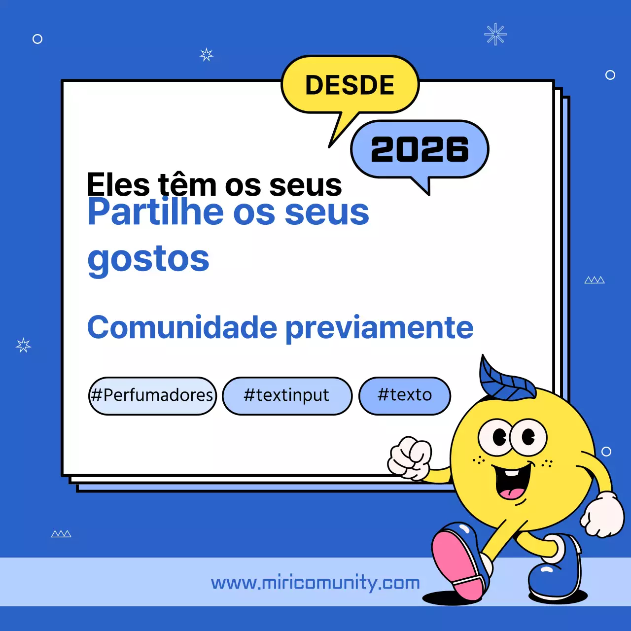 Guia da comunidade de partilha de sabores simples da Blue