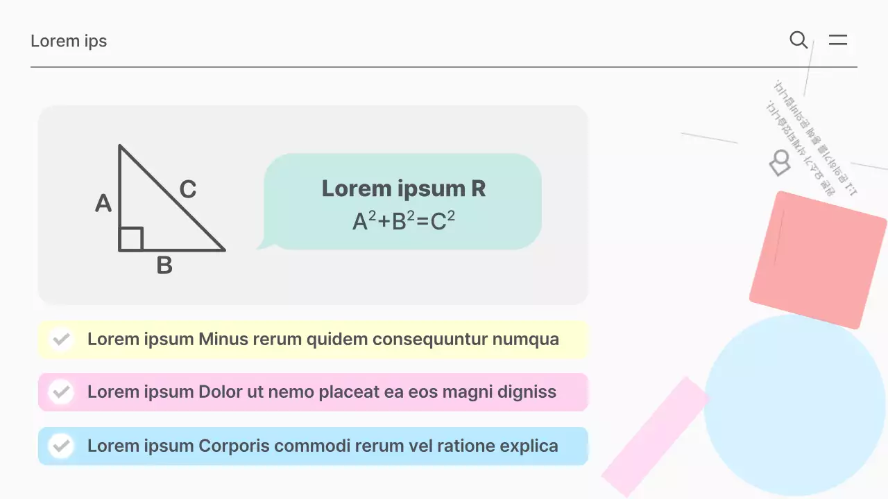 Recursos escolares de matemáticas sencillas en blanco y menta