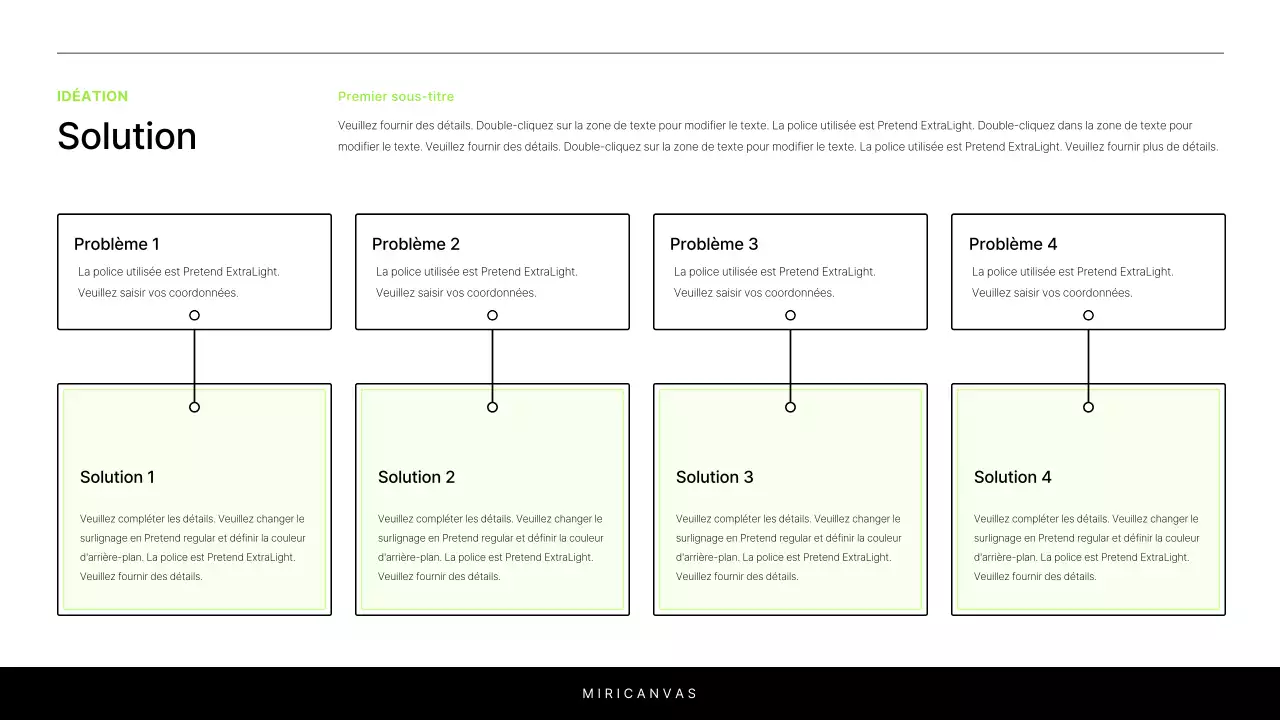 Un simple rapport blanc et chartreuse pour introduire un projet