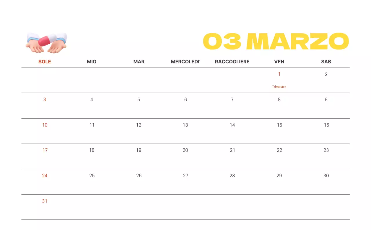 Un ospedale festivo con illustrazioni a tema salute e famiglia e accenti colorati