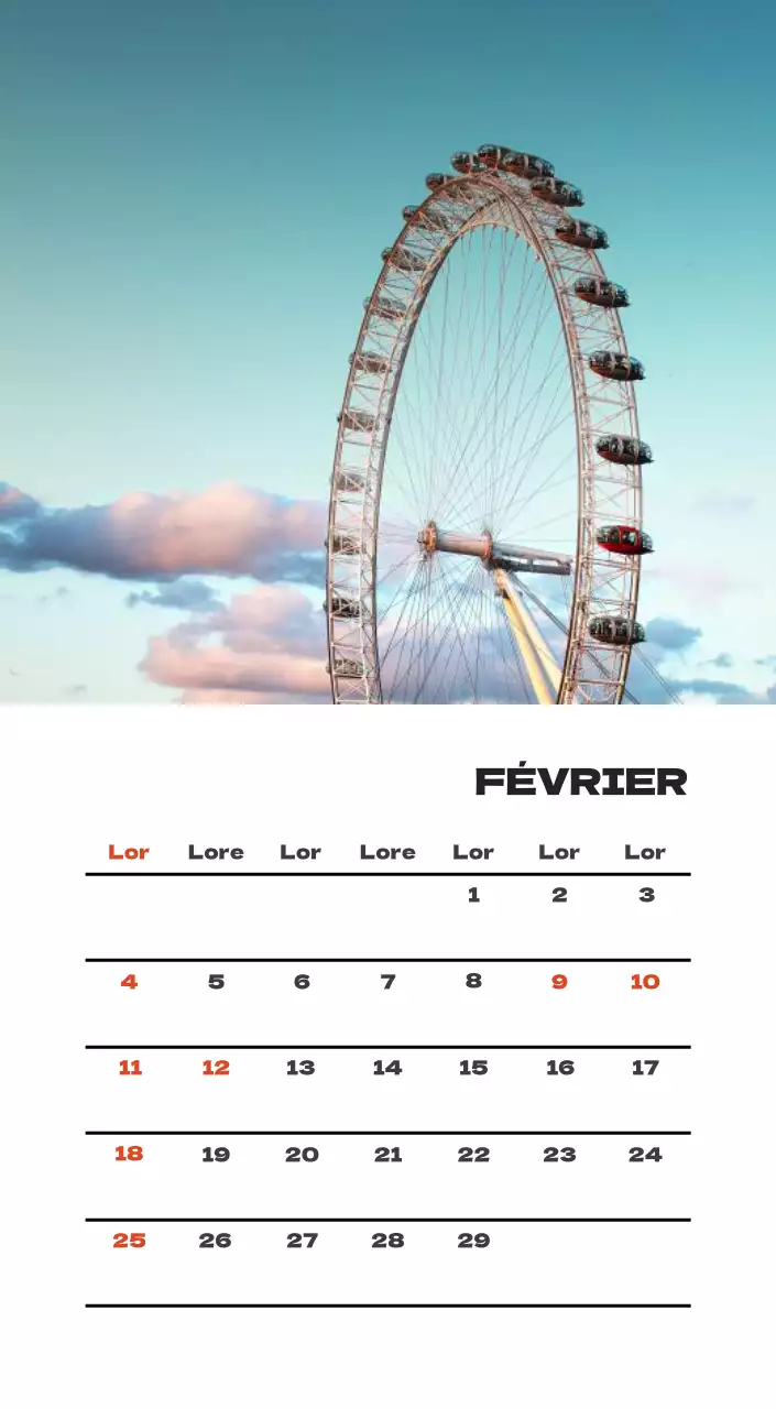 Une agence de voyage qui célèbre les fêtes de fin d'année avec des photos de voyages saisonniers et une mise en page claire et audacieuse.