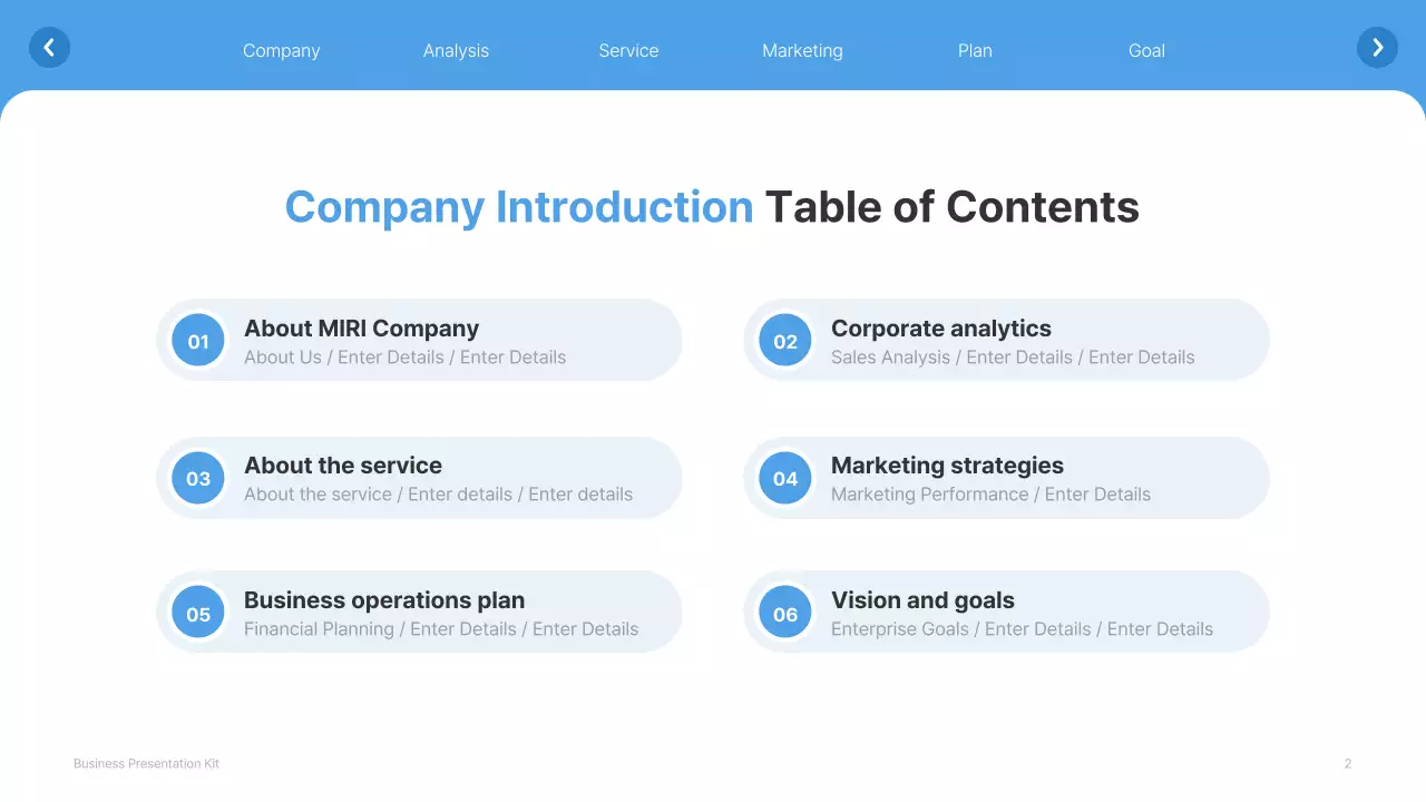 A simple white and light blue website company profile