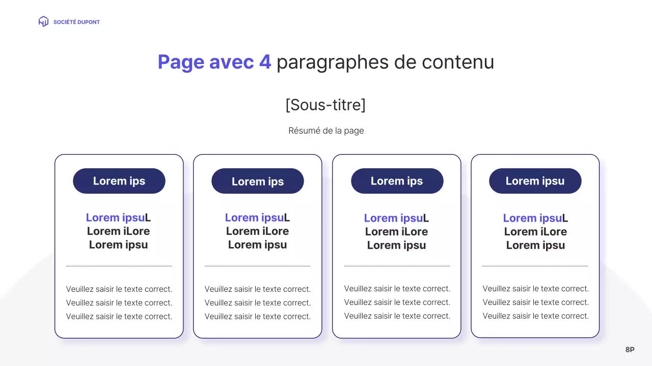 Un profil d'entreprise simple en bleu