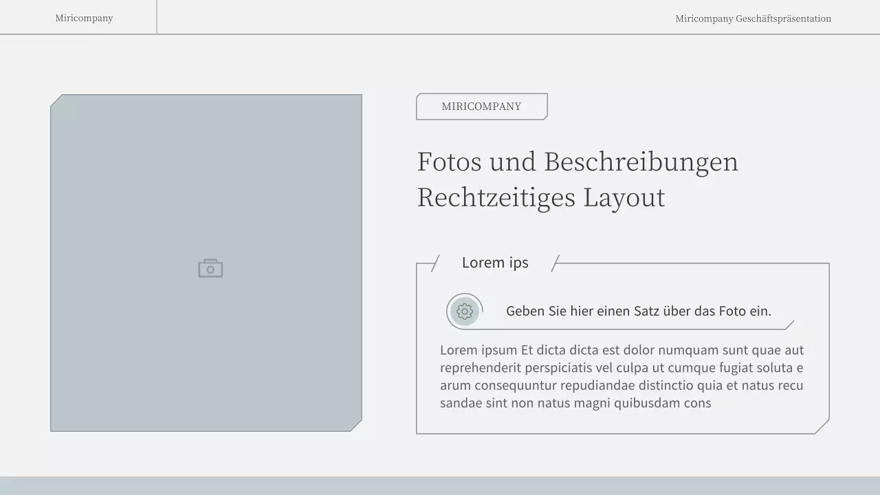 Ein einfacher, emotionaler Geschäftsbericht in Hellblau und Weiß