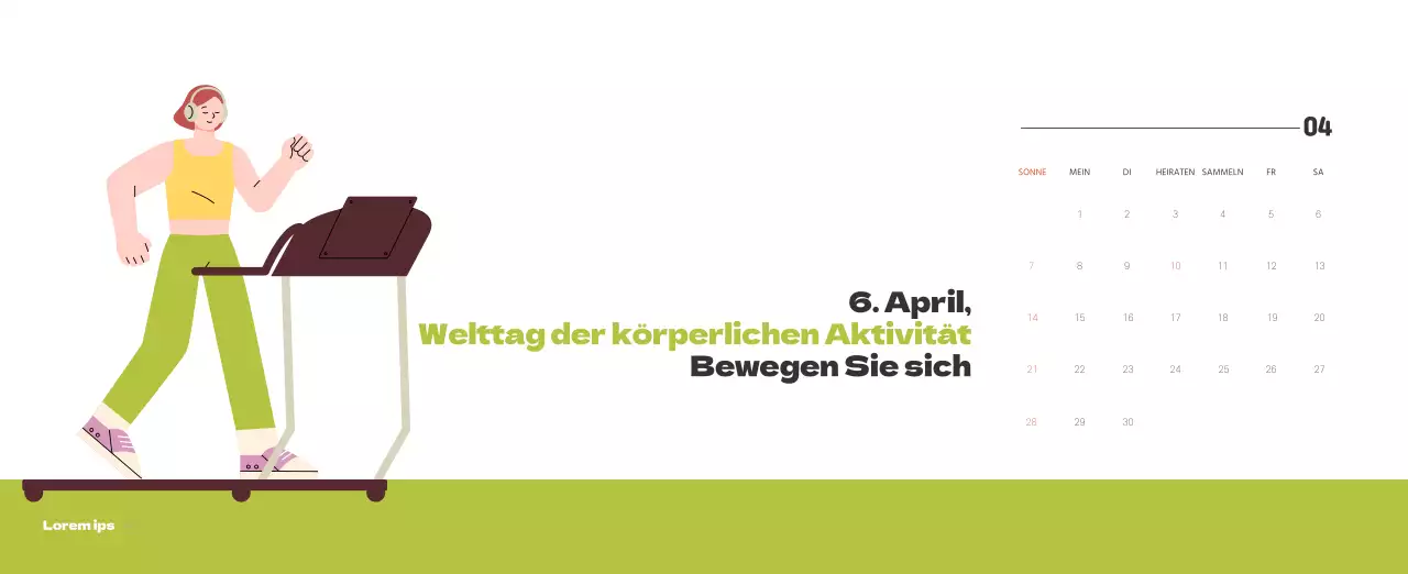 Ein festliches Krankenhaus mit Illustrationen zum Thema Gesundheit und Familie und farbenfrohen Akzenten