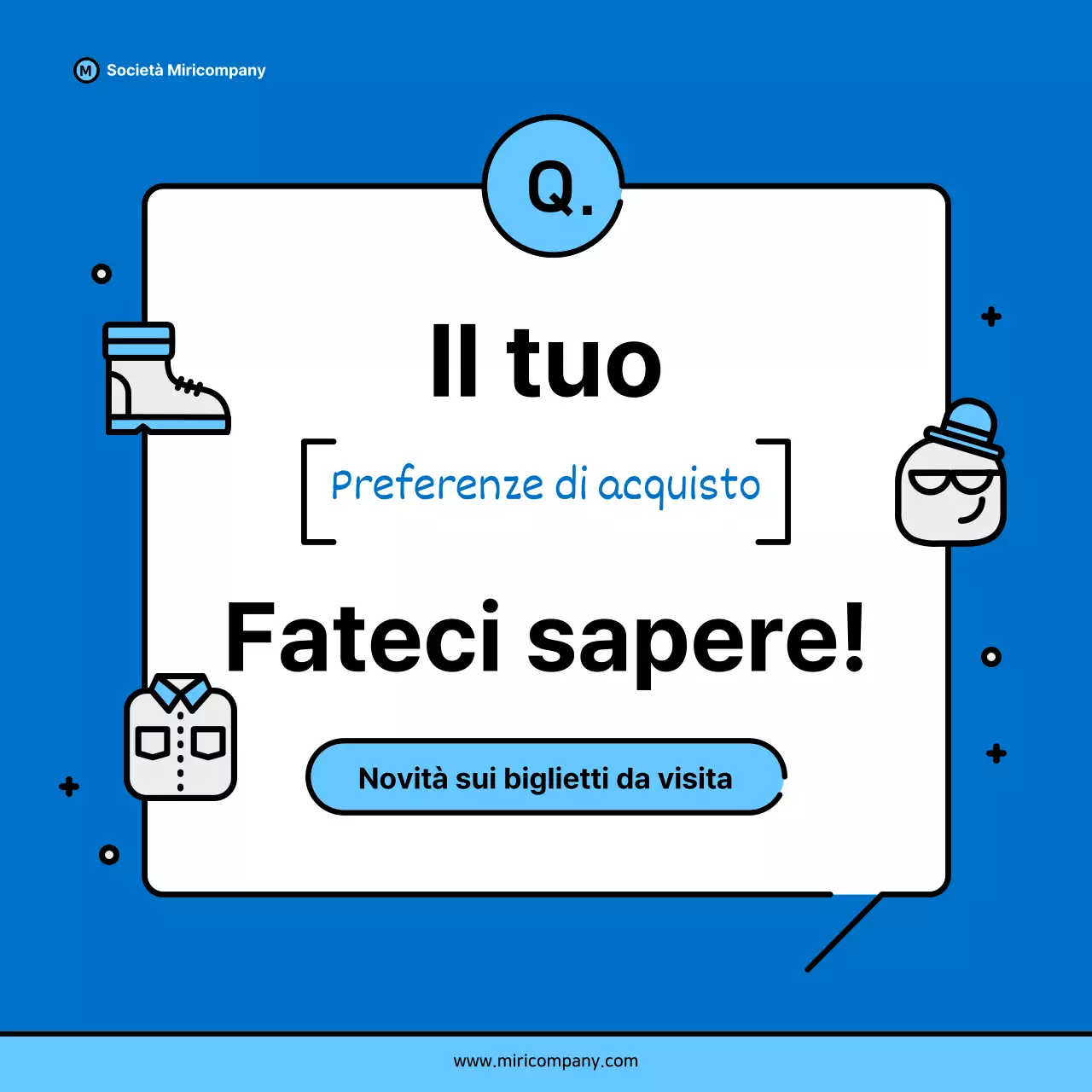 Proposta di pitch aziendale minimalista in blu e azzurro