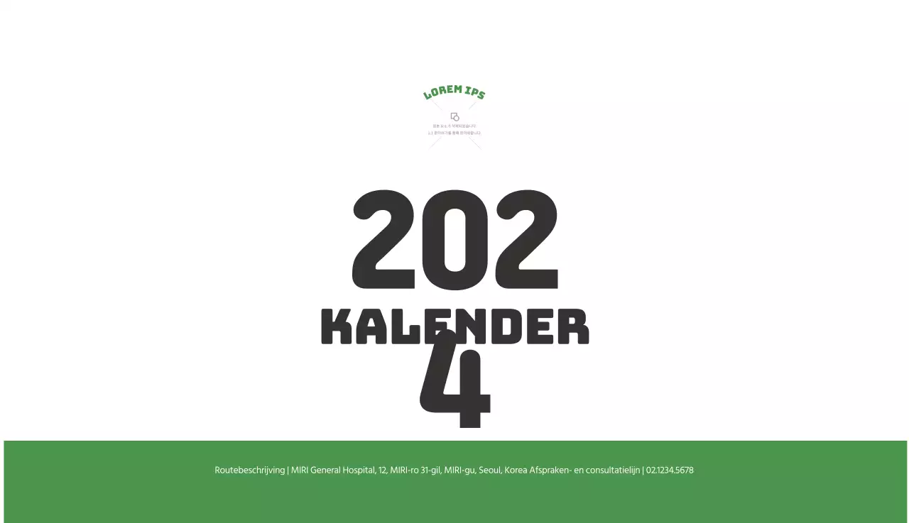 Een feestelijk ziekenhuis met illustraties met gezondheids- en gezinsthema's en kleurrijke accenten