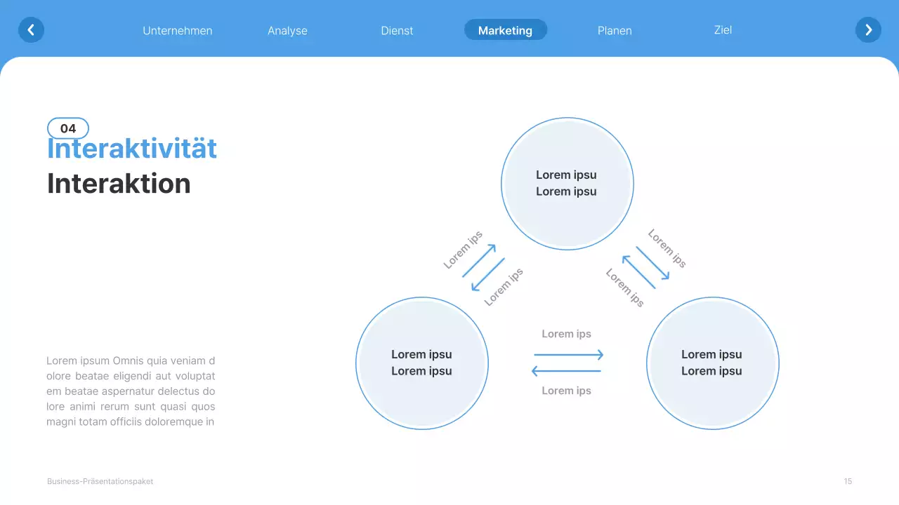 Einfache weiße und hellblaue Website Firmenprofil