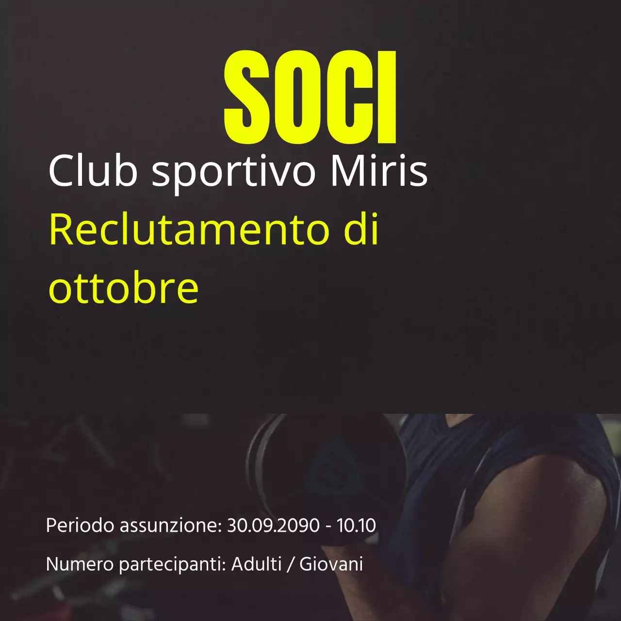 Promuovere il reclutamento sportivo nel trend giallo e nero