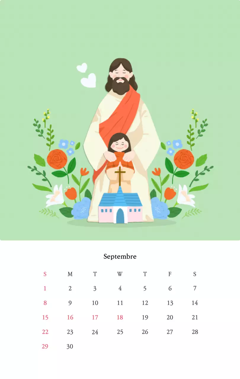 Des églises avec de jolies illustrations aux couleurs chaudes