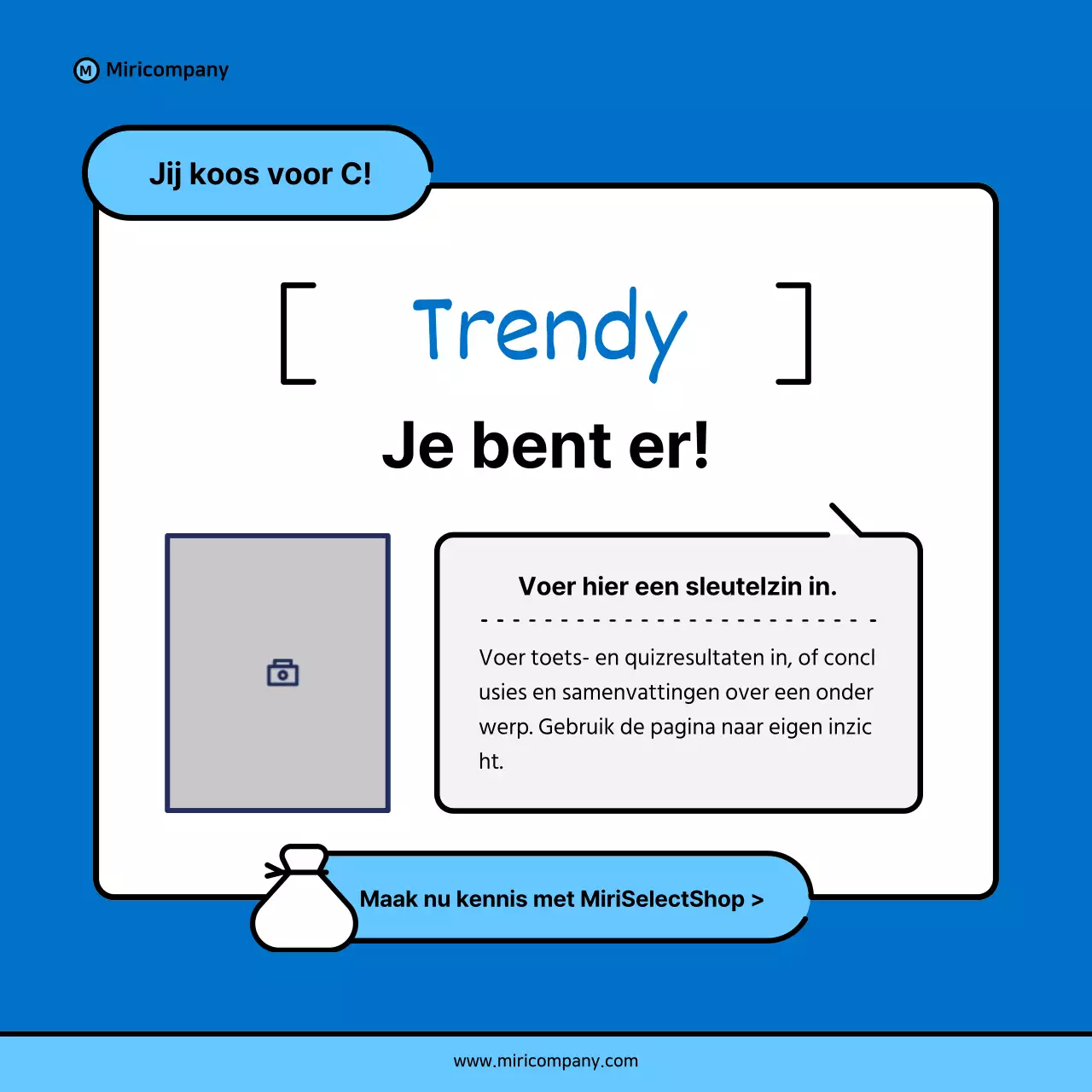 Minimalistische zakelijke pitch voorstel in blauw en lichtblauw