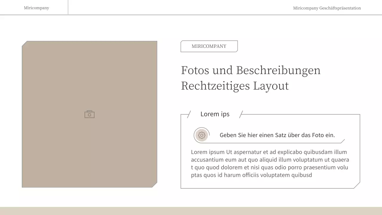 Ein einfacher, emotionaler Geschäftsbericht in Braun und Weiß