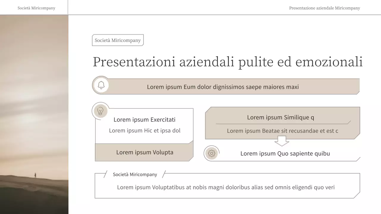 Una relazione d'affari semplice ed emozionale in bianco e marrone