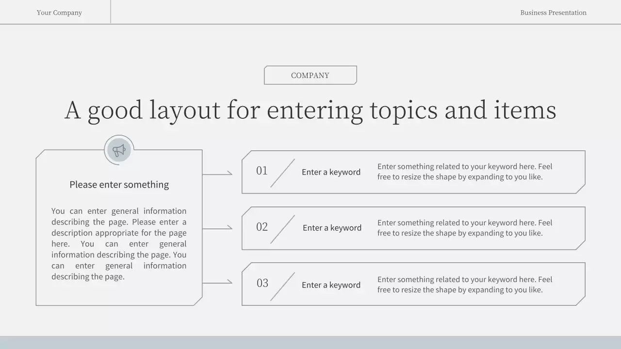 Simple, emotional business report in light blue and white