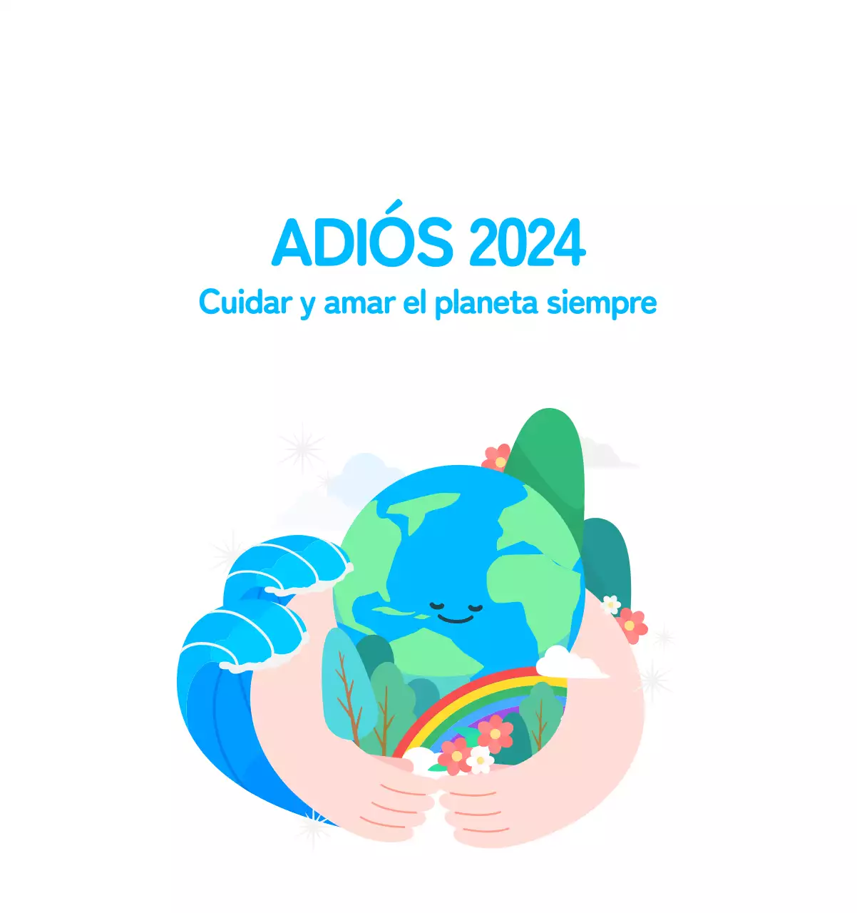 Celebra las fiestas navideñas con coloridas ilustraciones sobre las personas y el planeta.