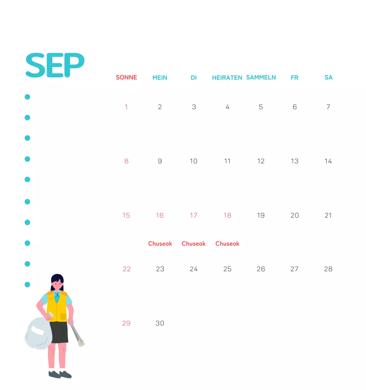 Mit farbenfrohen Illustrationen von Menschen und dem Planeten wird die Weihnachtszeit gefeiert.