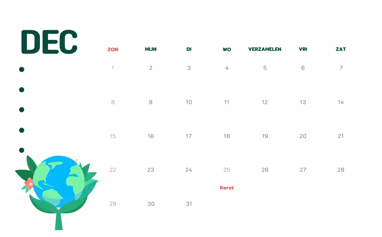 Vier de feestdagen met kleurrijke illustraties van mensen en de planeet.