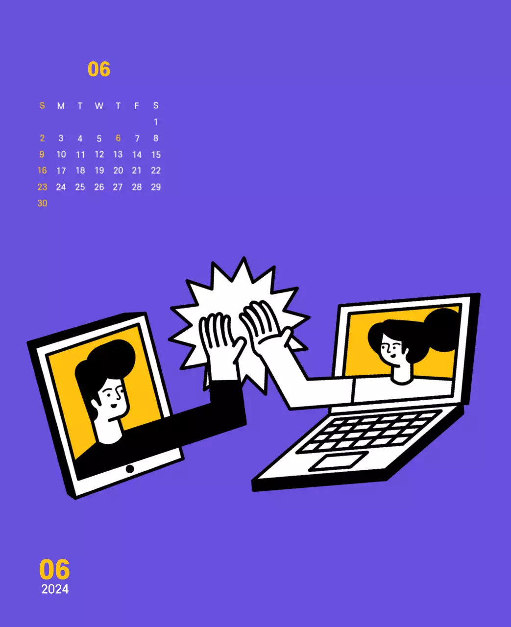 Ilustración de líneas limpias sobre fondo morado