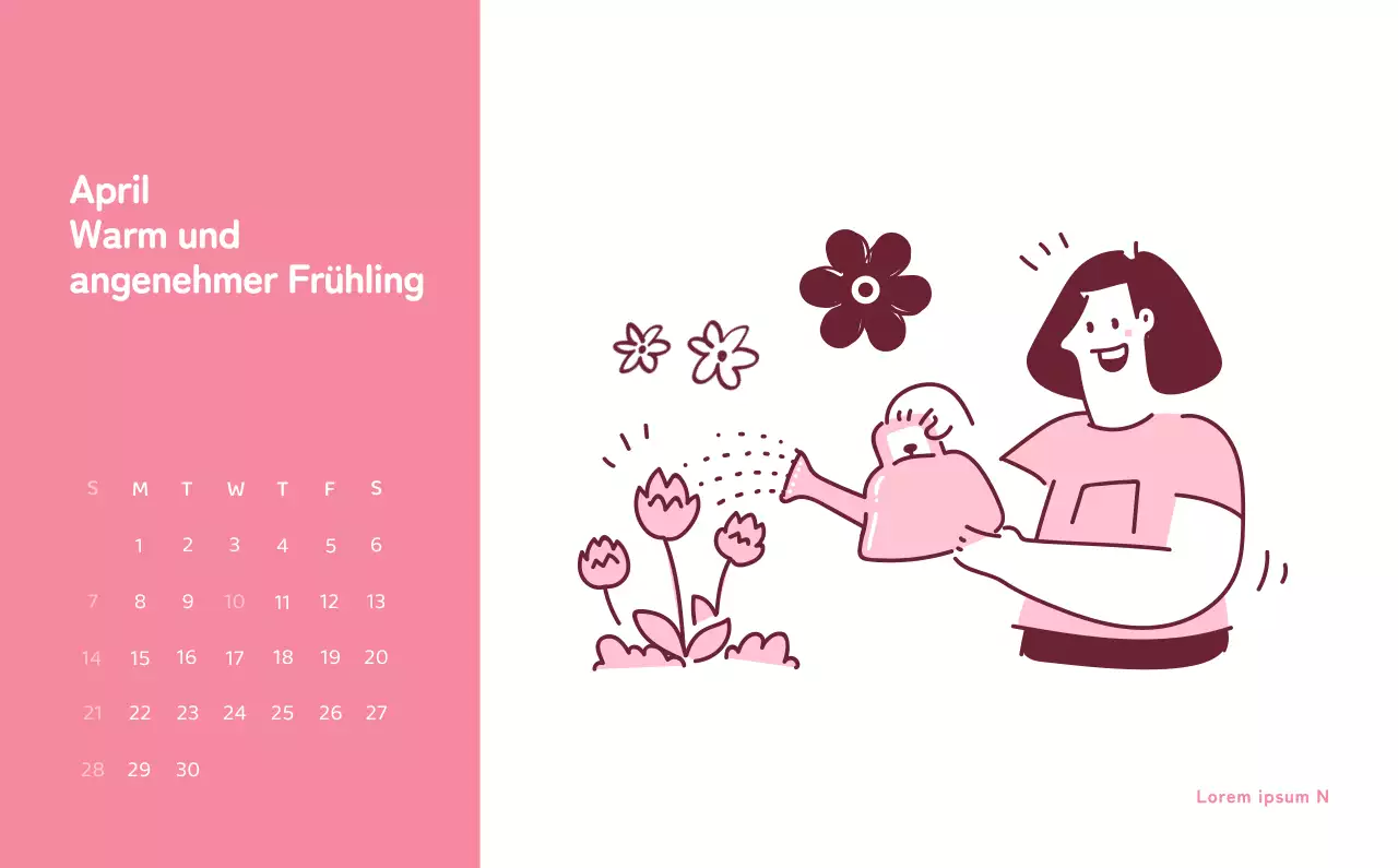 Ein Kalender mit farbenfrohen und emotionalen Illustrationen