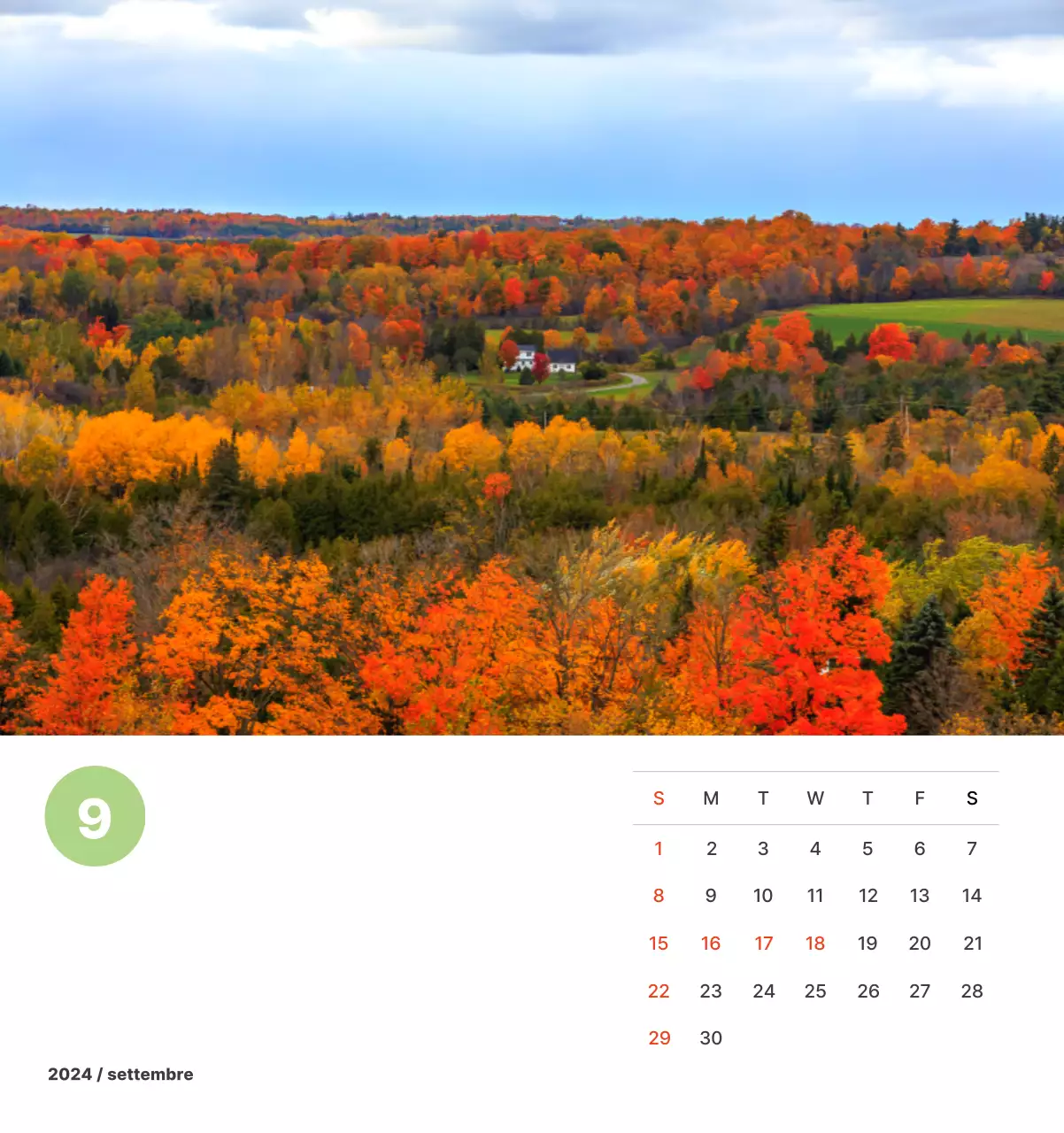 Calda fotografia di paesaggio con colori pastello