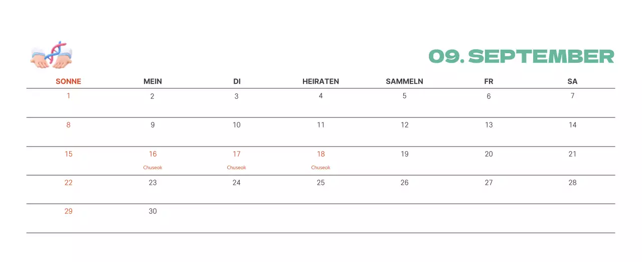 Ein festliches Krankenhaus mit Illustrationen zum Thema Gesundheit und Familie und farbenfrohen Akzenten