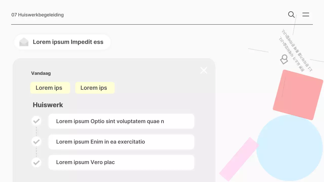 Eenvoudige wiskunde schoolmaterialen in wit en mint