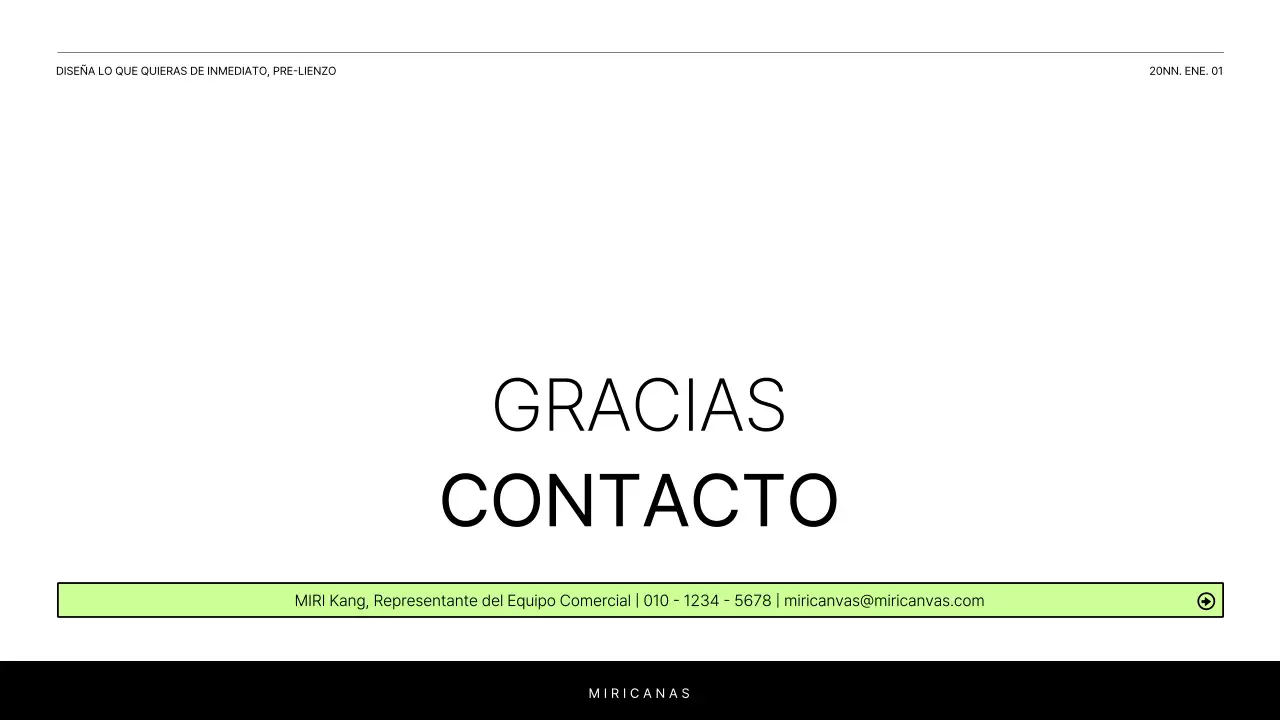 Un sencillo informe en blanco y chartreuse para presentar un proyecto