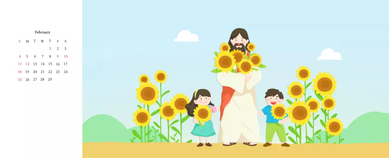 Warm colorsChurches with cute illustrations