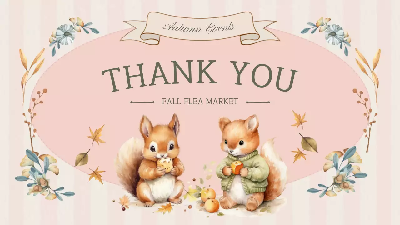 Pink Vintage Flea Market Announcement Presentation