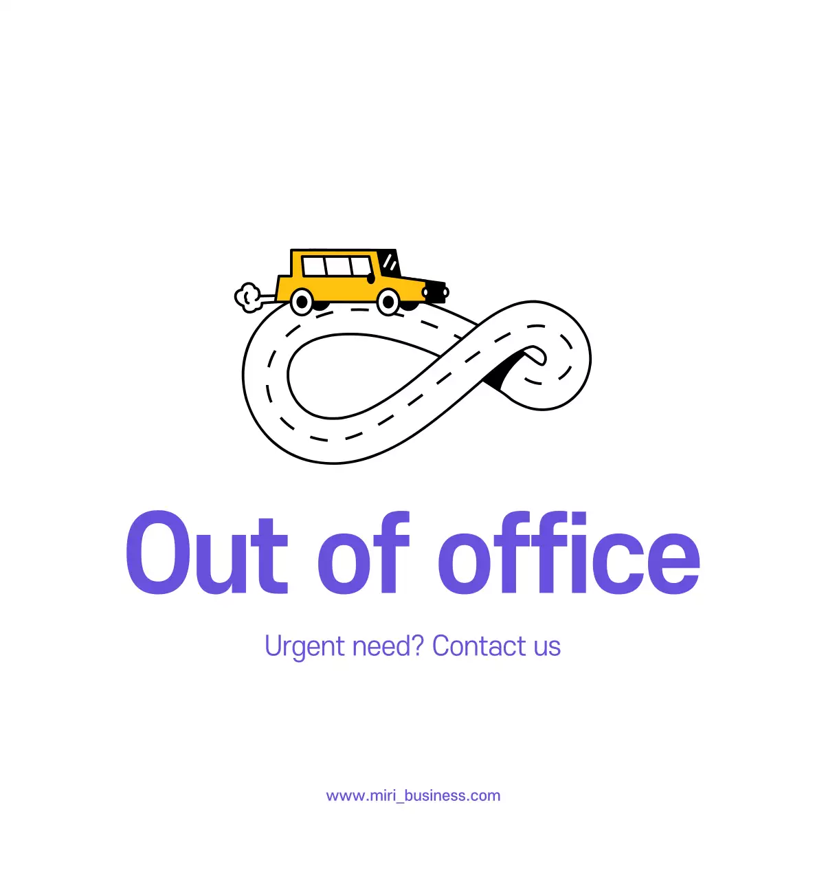 Clean line illustration on a purple background