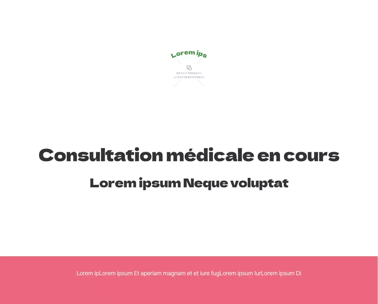 Un hôpital festif avec des illustrations sur le thème de la santé et de la famille et des accents colorés.