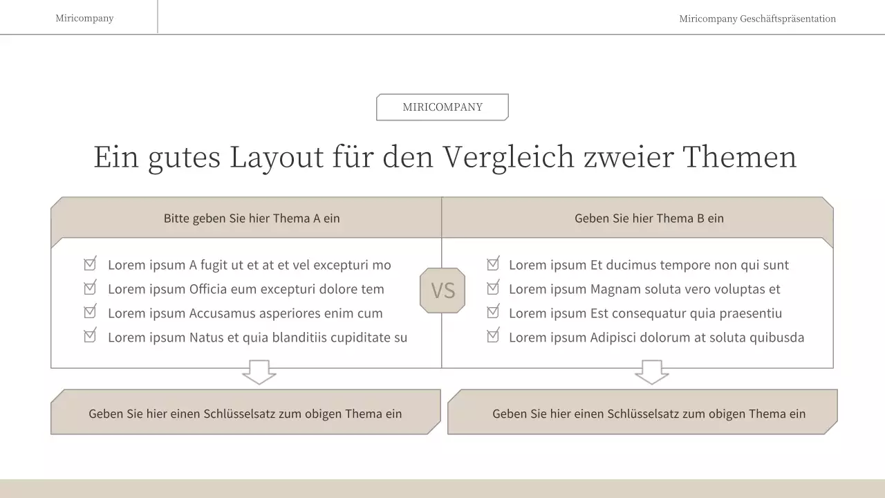 Ein einfacher, emotionaler Geschäftsbericht in Braun und Weiß