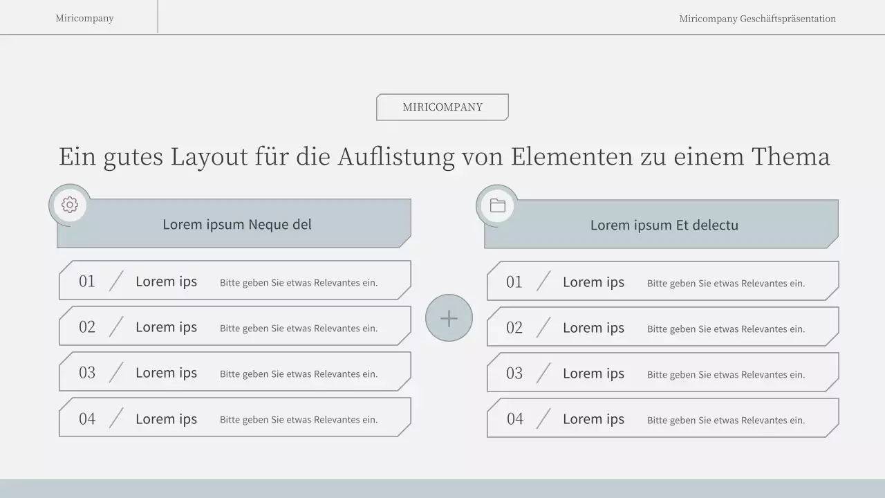Ein einfacher, emotionaler Geschäftsbericht in Hellblau und Weiß