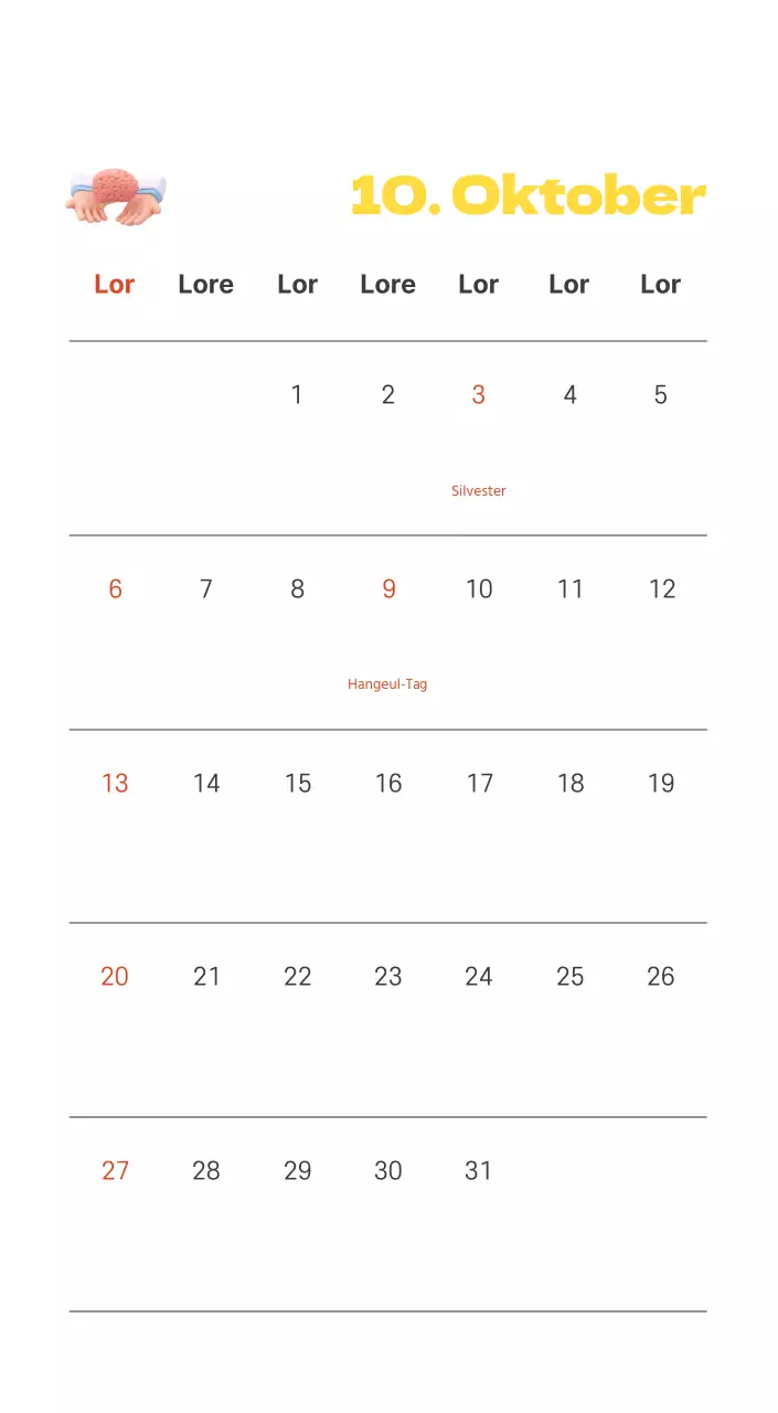 Ein festliches Krankenhaus mit Illustrationen zum Thema Gesundheit und Familie und farbenfrohen Akzenten