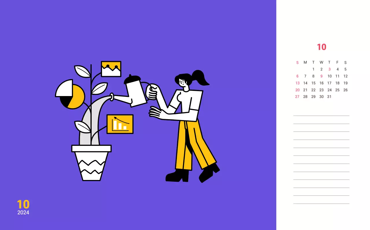 Illustration de lignes épurées sur fond violet