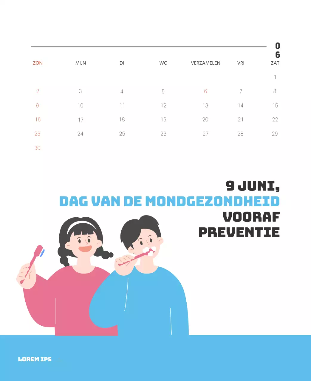 Een feestelijk ziekenhuis met illustraties met gezondheids- en gezinsthema's en kleurrijke accenten