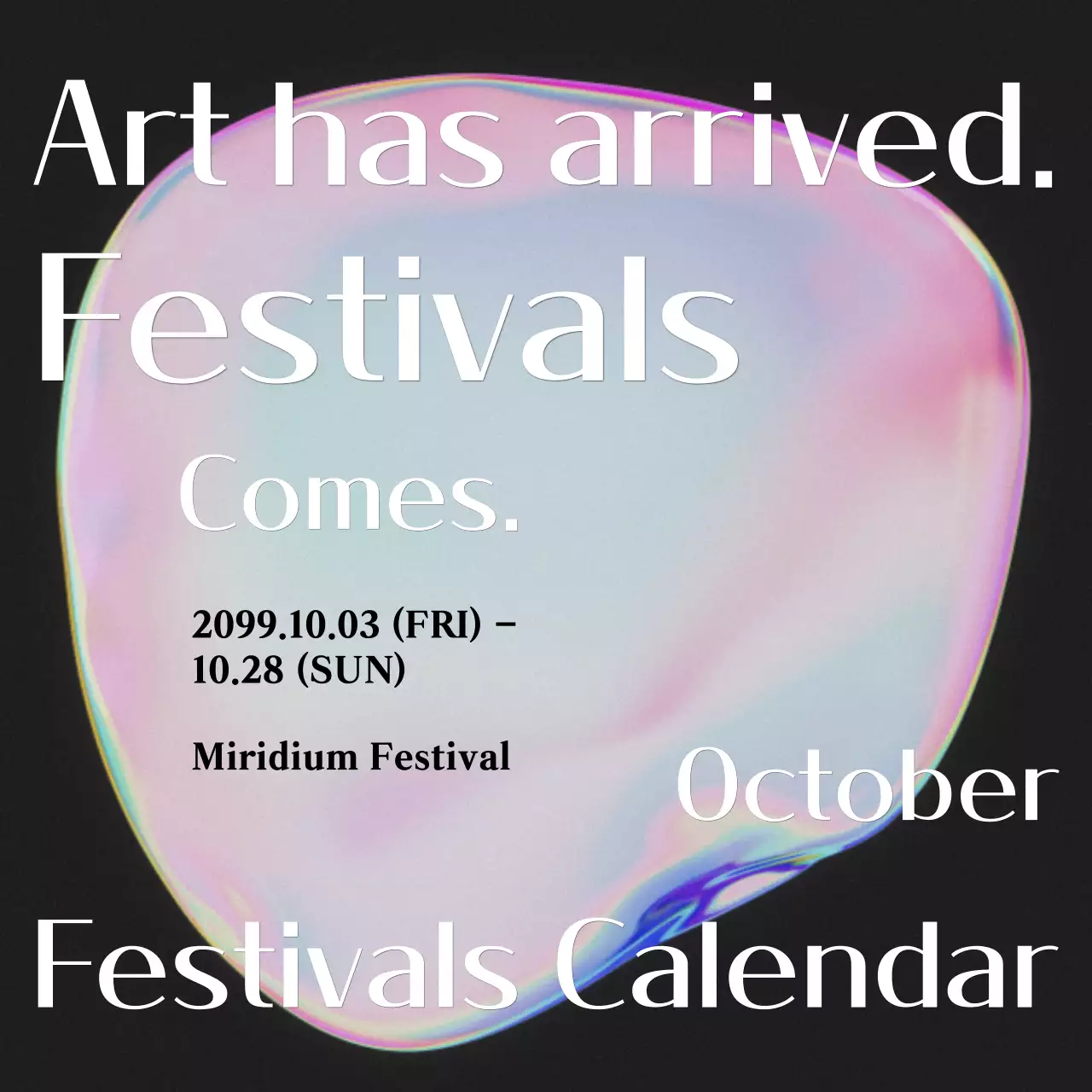 Thông báo lịch trình lễ hội nghệ thuật cầu vồng màu hồng