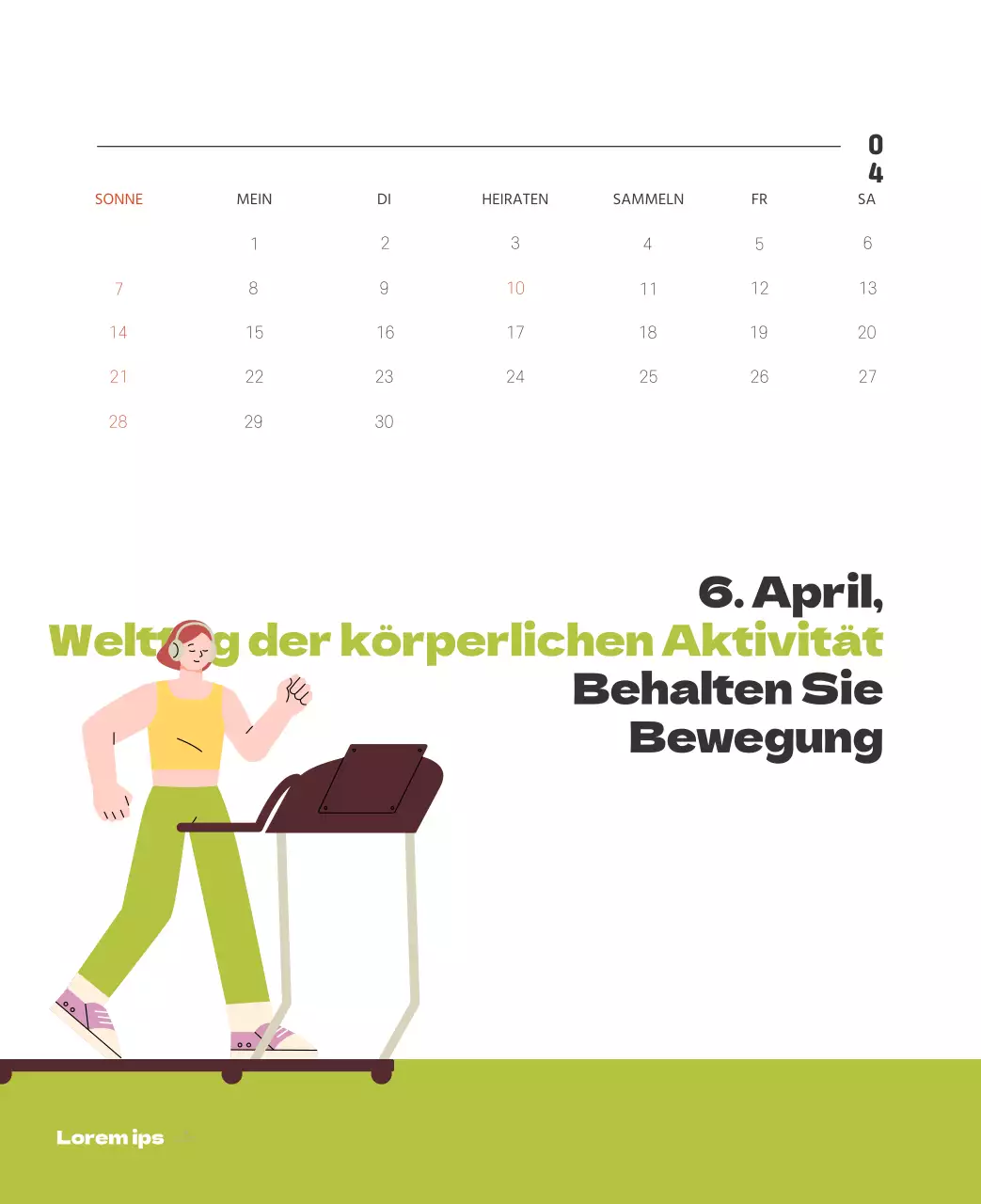 Ein festliches Krankenhaus mit Illustrationen zum Thema Gesundheit und Familie und farbenfrohen Akzenten