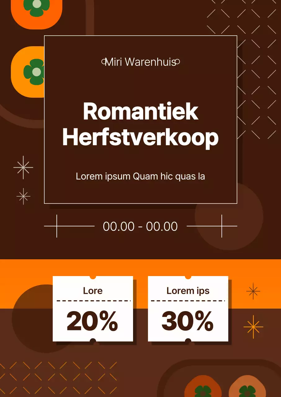 Een gids voor herfstige evenementen in bruin en oranje