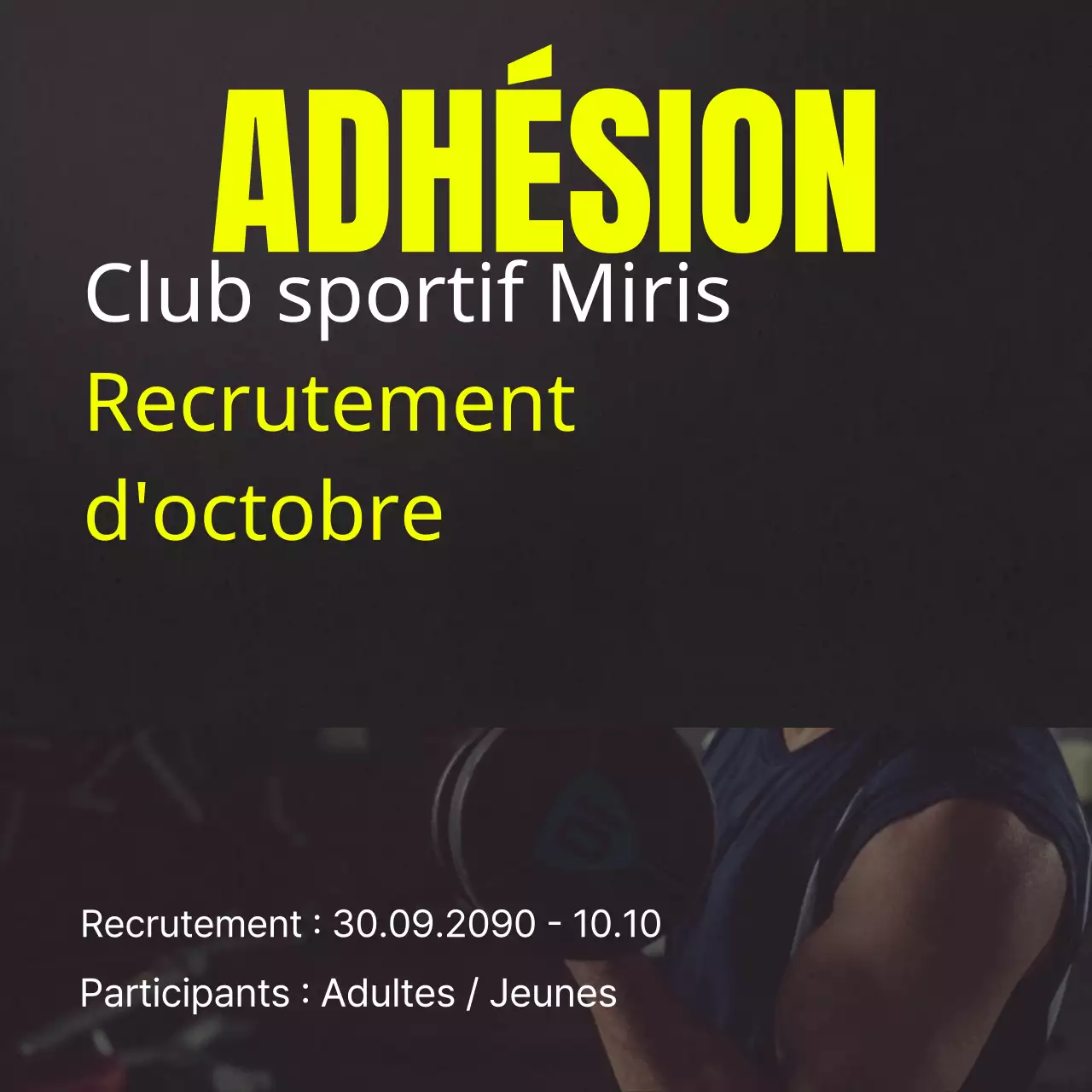 Promouvoir le recrutement de sportifs dans la tendance noire et jaune