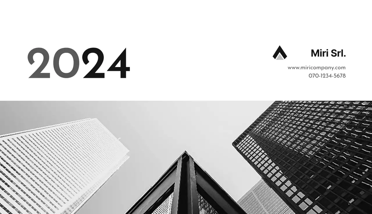 Un semplice calendario aziendale in grigio