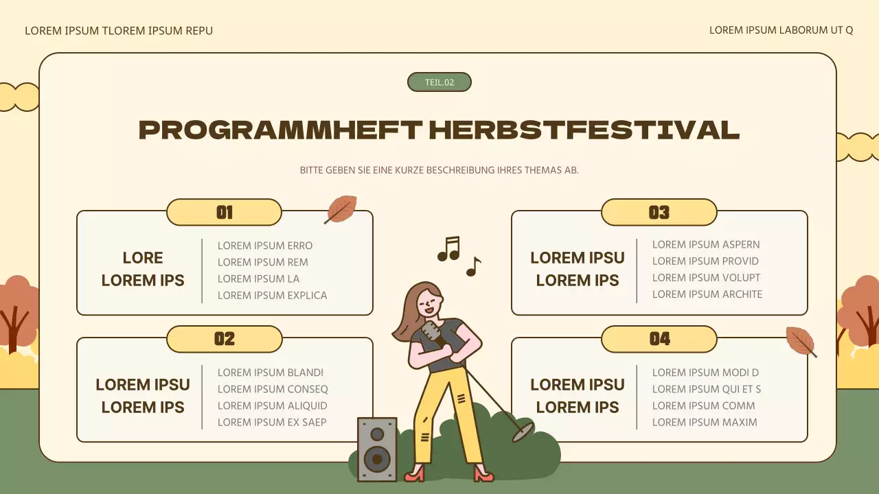 Fördern Sie natürliche Herbstfeste in Gelb und Khaki