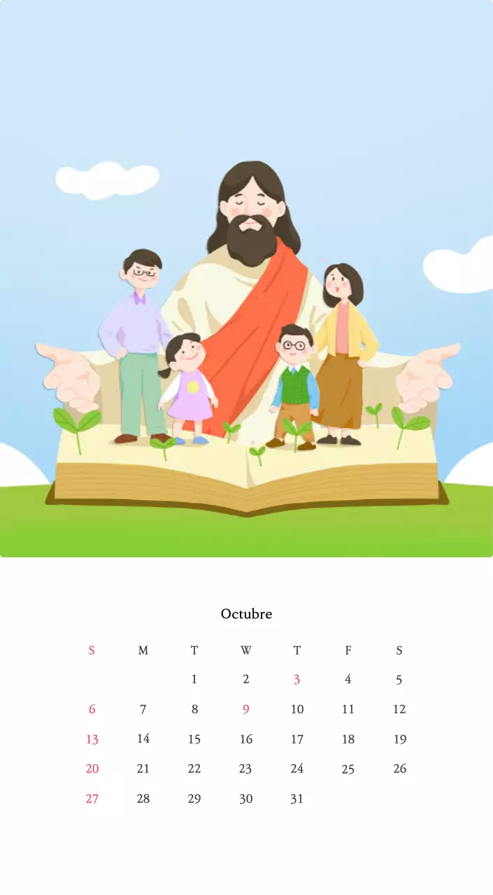 Iglesias con simpáticas ilustraciones en colores cálidos