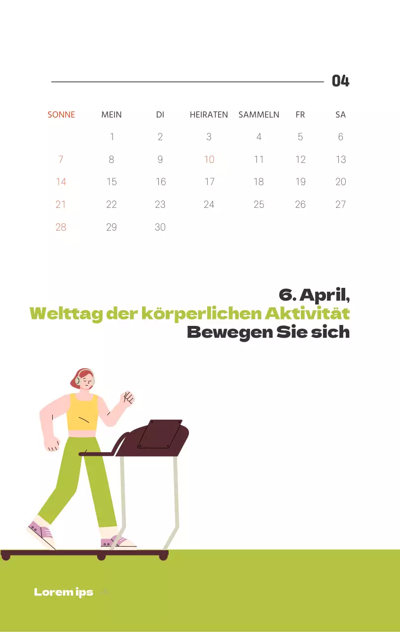 Ein festliches Krankenhaus mit Illustrationen zum Thema Gesundheit und Familie und farbenfrohen Akzenten