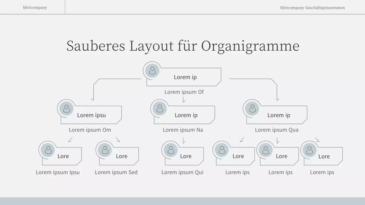 Ein einfacher, emotionaler Geschäftsbericht in Hellblau und Weiß