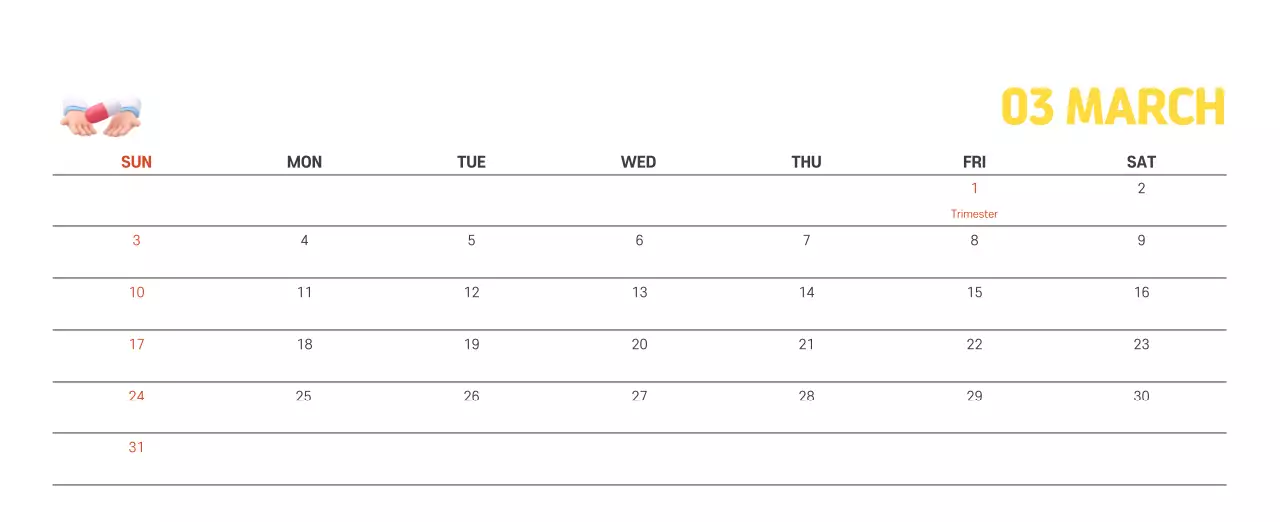 Holiday hospitals with cute illustrations and colorful accents related to health and family.