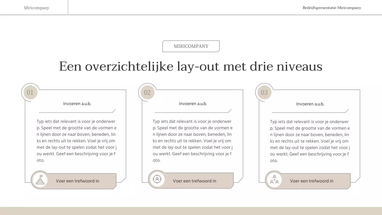 Een eenvoudig, emotioneel zakelijk rapport in bruin en wit